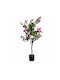 Künstlicher Rosenzweig in Rosa mit Topf 135cm 88326-2
