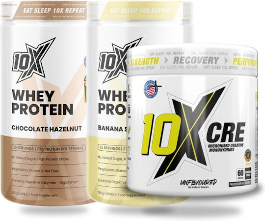 Custom Bundle Combo + 10x Whey Protein 25 Servings Chocolate Peanut Butter + 10x Whey Protein 25 Servings Banana Split + 10x Whey Protein 25 Servings Chocolate Hazelnut