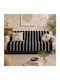 ForHome Three-Seater Sofa Throw Chenille 180x280cm Black