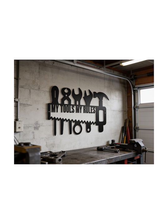 Decorative Handmade Black Metal Sign 40x23cm