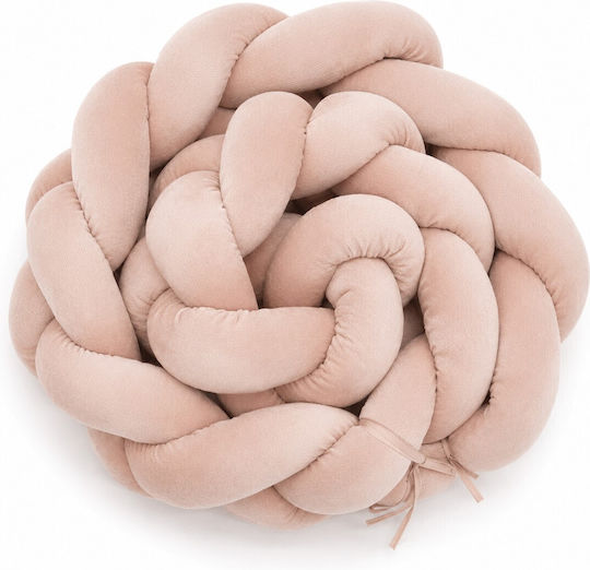 Maboo Crib Bumper Braided Inside Dusty Pink 210cm