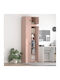 Metal Office Cabinet with Lock Pink 60x40x220cm