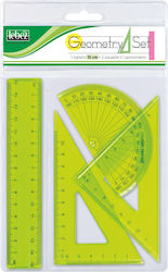 Set Transparent Plastic Stencils – 4 Pieces 15 Cm Ruler In A Hanging Bag