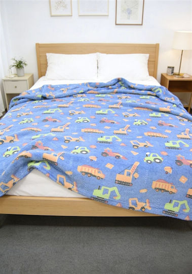 Dimcol Κουβέρτα Fleece Φωσφορίζουσα Φωσφορίζουσα 225x175εκ.