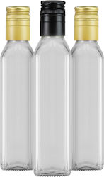 Marasca Square Clear Bottle 250 Ml Olive Oil Tinctures Wine Juice