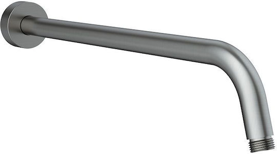 Round Shower Arm 40 Cm Gun Metal Light