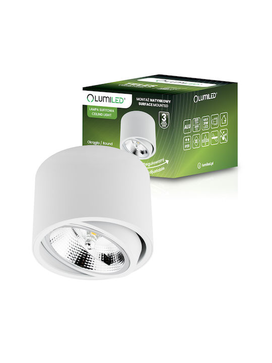 Wall Halogen Spot Tube Mobile GU10 ES111 Round White 100mm Telephone