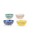 General Trade Round Porcelain Blue Serving Bowl with Diameter 23cm