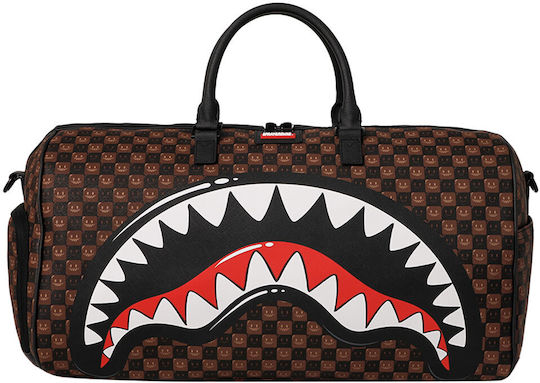 Sprayground Sharks In Paris Grin And Grind Sack Voyage Brown Artificial Leather M50xW25xH27cm