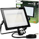 LED Flutlichter Zuna2 100W 9000lm 4000K Ip44 Schwarzer Bewegungssensor Lumiled