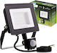 Proiector LED Zuna2 30W 2700lm 6500K IP44 Negru Senzor de Mișcare Lumiled
