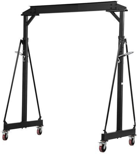 Macara portabilă cu roți blocabile Capacitate maximă 2000 kg Înălțime reglabilă 2510-3710 mm
