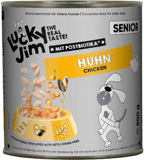 Lucky Jim Hrana Umedă Pentru Câini Seniori Cu Pui Și Somon 800gr