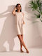 Beiges Damenkleid