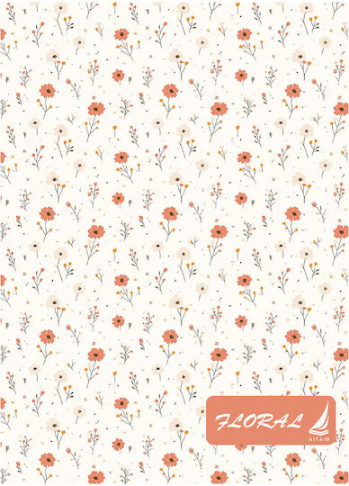 Ekdoseis Aigaio Spiral Ruled Notebook B5 30 Sheets 5 Subjects Floral
