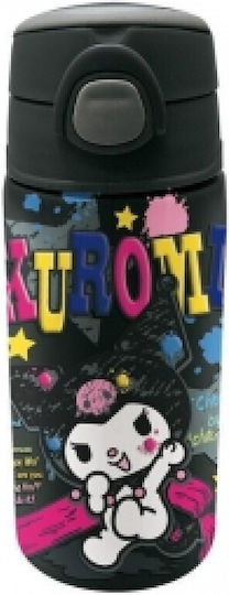 Sketchy Kids Water Bottle Kuromi Thermos with Straw Multicolour 450ml