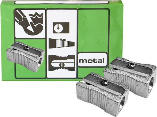 Metallic Single Pencil Sharpener Justnote 70696 Package of 24 Pieces