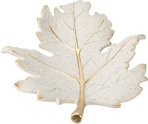 Polyresin Gold Decorative Platter 22.5x22.5x15.5cm 819-01918