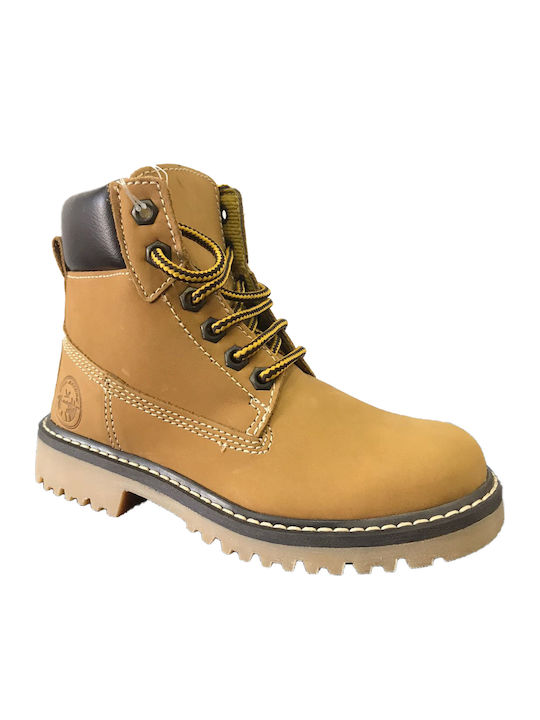 Adam's Shoes Leder Kinderstiefel Gelbe
