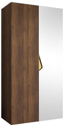 Hartford 623 Δίφυλλη Ντουλάπα με Καθρέπτη Χρυσό 100x52x202cm