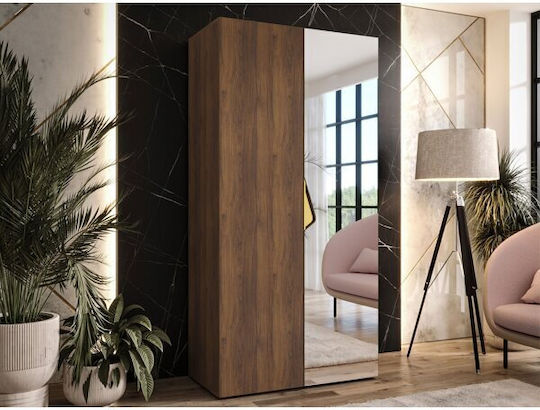 Hartford 623 Δίφυλλη Ντουλάπα με Καθρέπτη Χρυσό 100x52x202cm