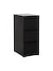 Büroaufbewahrungsschublade Sider Metallisch Schwarz 45,5x62x103,5cm