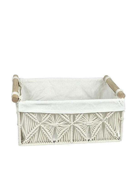 ED Collection Decorative Wicker Basket White 36x25x16cm AP12166O