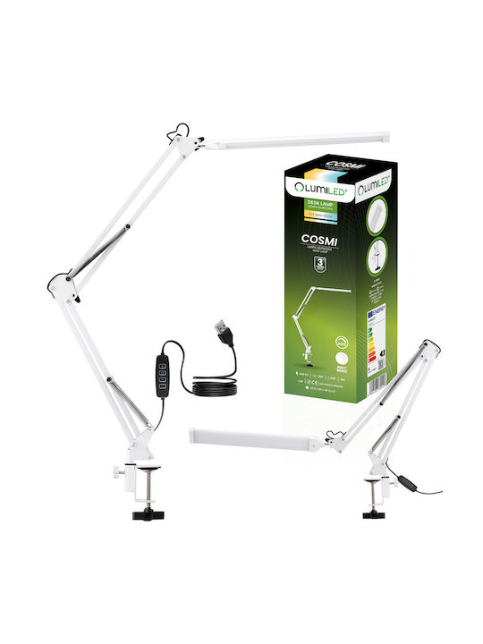 Επιτραπέζιο Φωτιστικό Led Cosmi 8w Cct Usb Ρύθμιση Φωτεινότητας Λευκό Φωτιζόμενη Βάση Επιτραπέζιο Φωτιστικό Led Cosmi 8w Cct Usb Ρύθμιση Φωτεινότητας Λευκό Φωτιζόμενη Βάση
