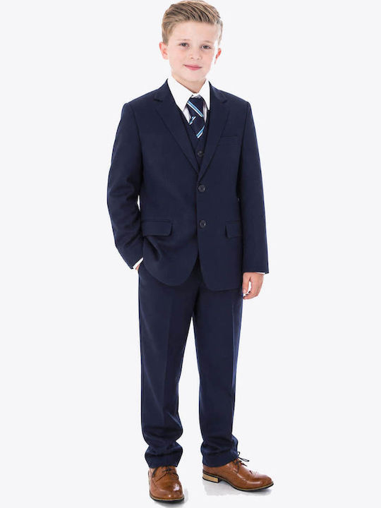 Kids Summer Suit 5 Pieces Blue-Black Dominic