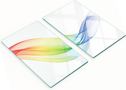 Tulup Σετ Επιφάνεια Κοπής Γυάλινη Πράσινη 52x30cm 2τμχ