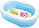 Intex My Sea Friends Детски Овален Басейн 230л Надуваем 163x107x46см Светлосин