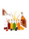 Bimberek Glass Liqueur Serving Decanter 16.5 cm with Stopper Multicolour 100 ml 5 Pieces