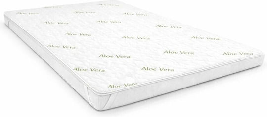 Pucioasa Topper Saltele Semidublu Microfibra Îmbibat Cu Aloe Vera Și Husă Detasabilă 110x190cm