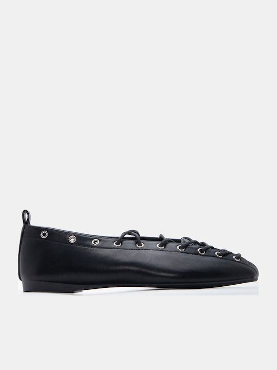 Luigi Damen Ballerinas Spitz zulaufend in Schwa...
