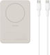Belkin BoostCharge Slim MagSafe Power Bank 5000mAh 7.5W mit USB-C Ausgangsanschlüsse Beiges