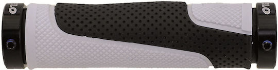 Velo D3 Aluminum White-Black Bicycle Handlebar Grips