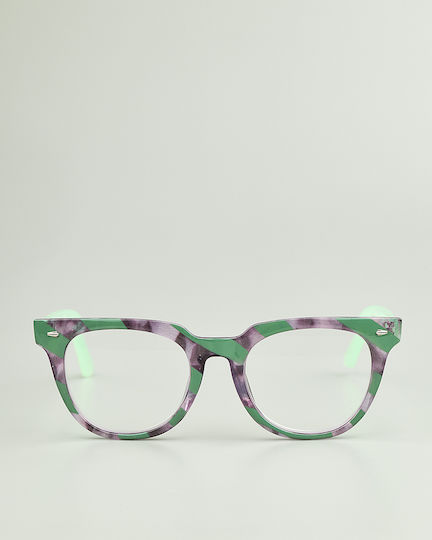 Reading Glasses +3.00 in Green Colour S8525-Green-3