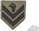 Armymania Sergeant Uniform Patch Embroidered Velcro Olive Black Low Visibility