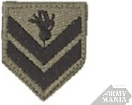 Armymania Sergeant Uniform Patch Embroidered Velcro Olive Black Low Visibility