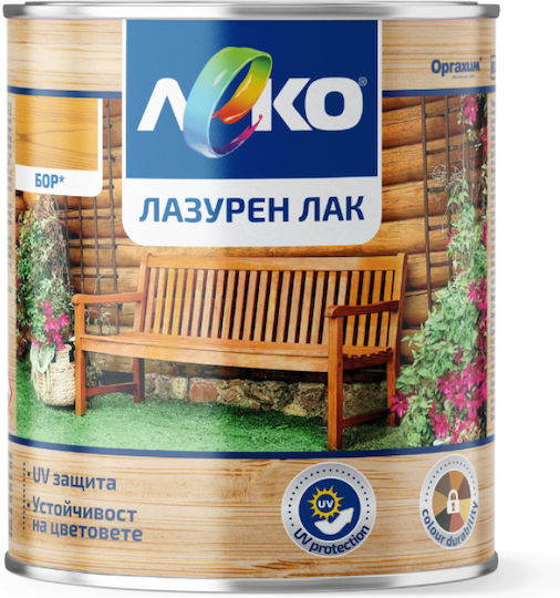 Leko Лак За Дърво Azure Алкидна Основa С Блестящ Финиш 0.65л Бор