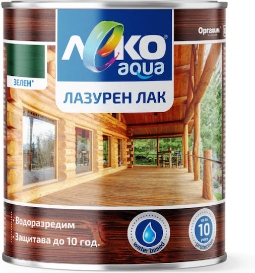 Leko Aqua Wood Stain Finisaj Lucios Pe Bază De Apă 0.7l Verde
