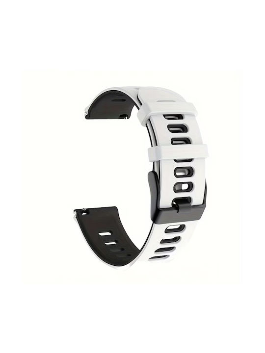 Wishbox Λουράκι Soft Move Oneplus Watch 2r 47mm Λευκό-μαύρο Wishbox Λουράκι Soft Move Oneplus Watch 2r 47mm Λευκό-μαύρο
