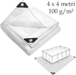 Transparente Planen Für Aufstellbecken 4x4 M Tarnmuster 100 G/m²