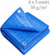 Multifunctional Tarp 4x5 M 55 G/m² Household Professional Use Blue