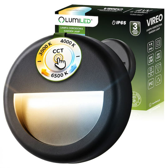 Vireo Lumiled Wandmontierte Außenbeleuchtung Treppenhaus Gartenleuchte Wandlampe Fassadenleuchte Cct 3000-6500k Integrierte LED 4w Ip65 Vireo Lumiled Wandmontierte Außenbeleuchtung Treppenhaus Gartenleuchte Wandlampe Fassadenleuchte Cct 3000-6500k Integrierte LED 4w Ip65
