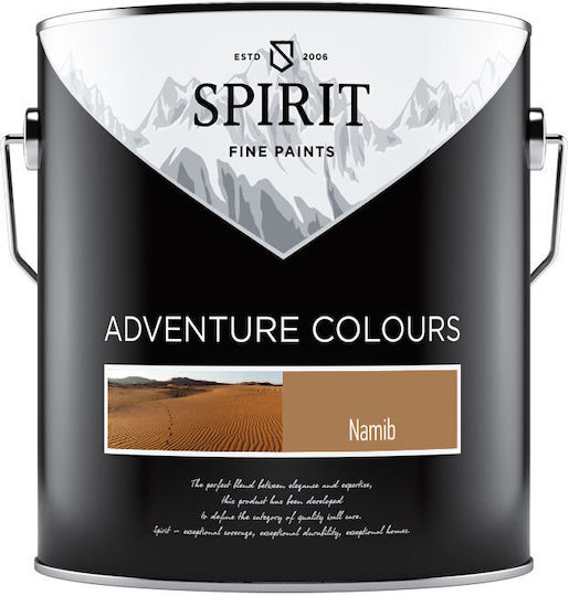 Стайна Латексова Пластмасова Боя Spirit Namib Висококачествено Покритие 13-15 Кв.м Устойчива На Мокро Измиване И Търкане