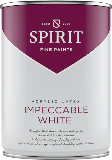 Стайна Пластмасова Боя Spirit Измиваема 1 Л Бяла Устойчива На Износване