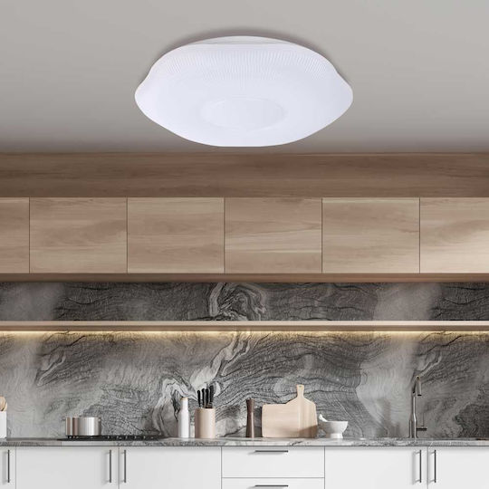 Vivalux Ceiling Light White with Integrated LED and Remote Control