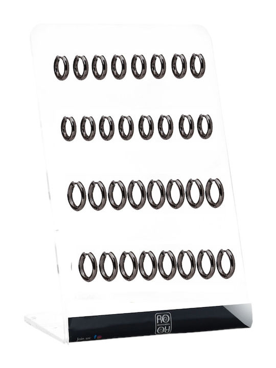 Ro-Ro Accessories Earrings Hoops from Steel Black