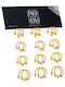Ro-Ro Accessories Vergoldetes Stahl Ohrring mit Bar